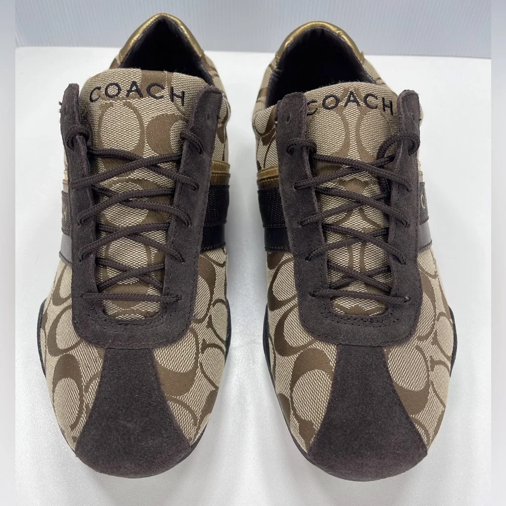 Coach Signature C Jayme Khaki Brown Sneakers, Size 9.5 Shoes - Picture 3 of 9